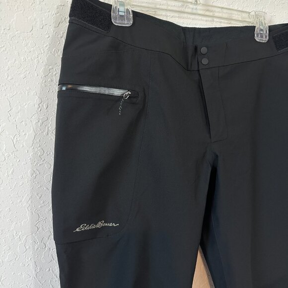 Eddie Bauer M Cloud Cap Stretch Rain Pants Black Waterproof Outer Layer - Picture 8 of 9